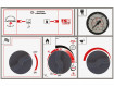 Ovládací panel s manometrem